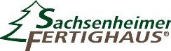Logo von Sachsenheimer Fertighaus mit Bäumen und Schriftzug.
