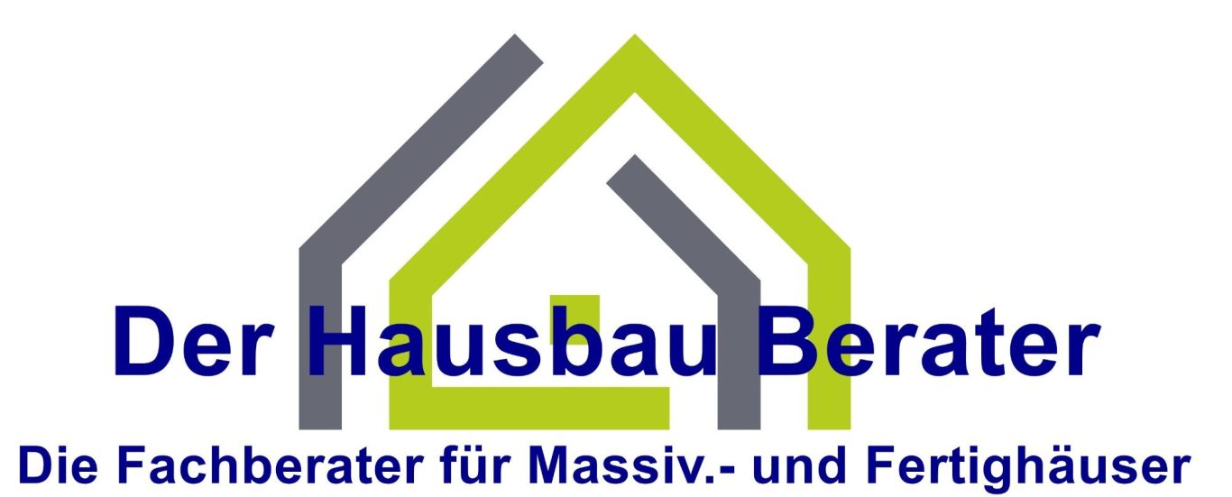 Logo von "Der Hausbau Berater" mit Symbolen für Massiv- und Fertighäuser.